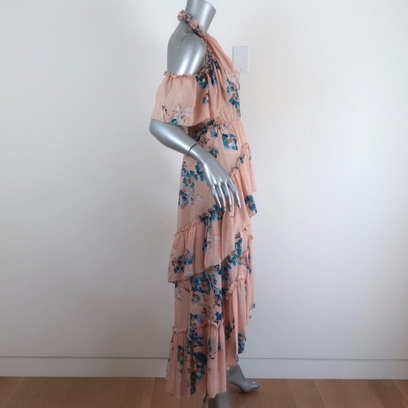 ULLA JOHNSON HALTER DRESS VALENTINE PINK RUFFLED - Picture 3 of 8